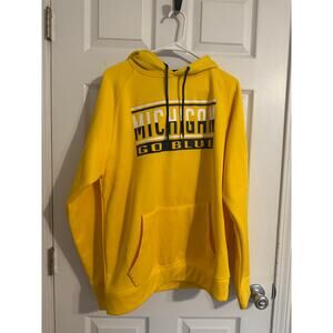 Colosseum University of Michigan Yellow Dry Fit Athletic Hoodie Sz: Medium
